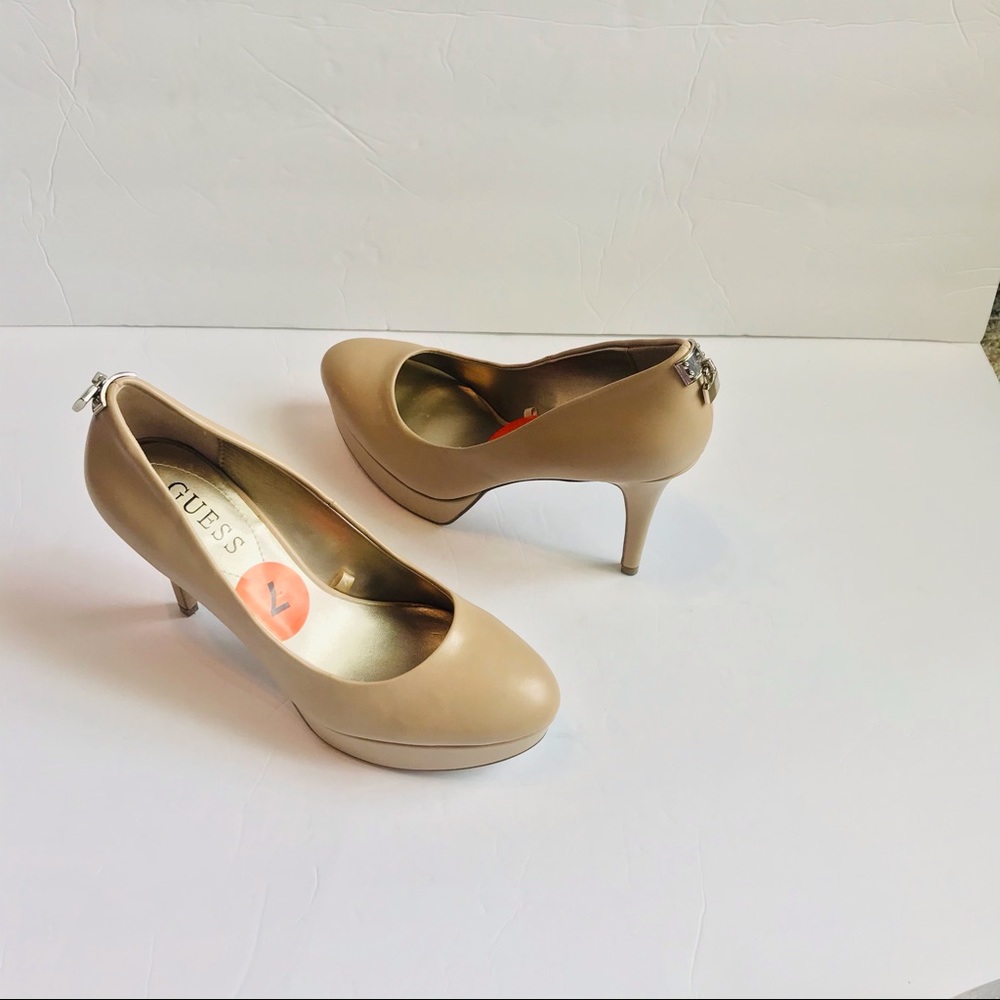 Guess Nude High Heels Platform Shoes